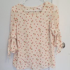 Cute LC Lauren Conrad cherries blouse